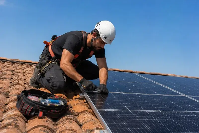 Maintenance et monitoring de panneaux solaires à la Gripperie-Saint-Symphorien