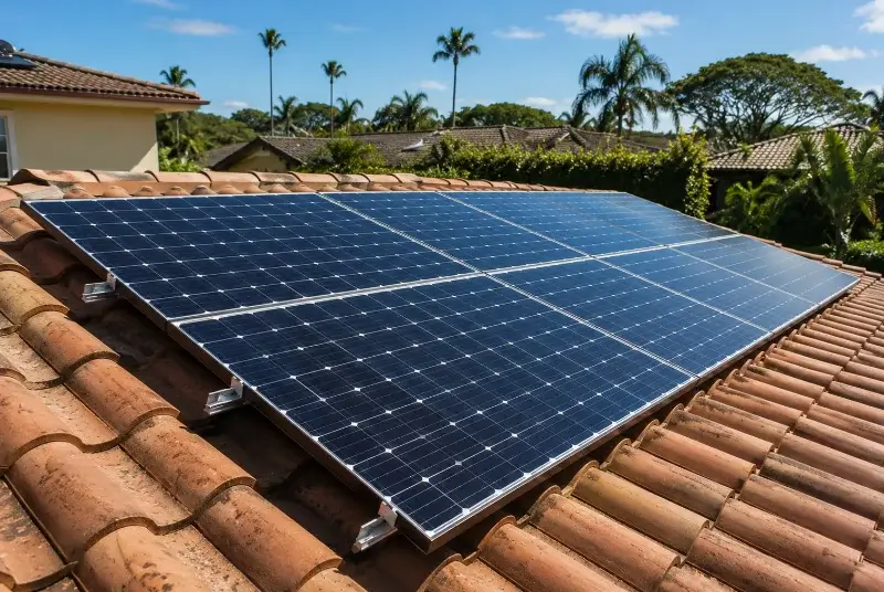 Installation de panneaux solaires à la Gripperie-Saint-Symphorien